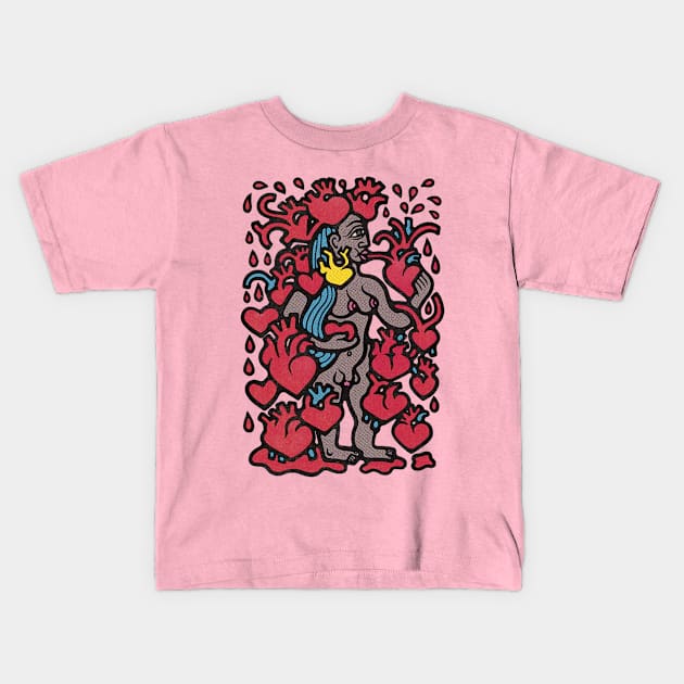 She Collects Hearts Kids T-Shirt by AndreyaaHora